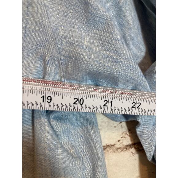 CTC Linens Top Womens XL Icy Blue Lagenlook Tunic Beachy Lightweight Boxy - Picture 8 of 13